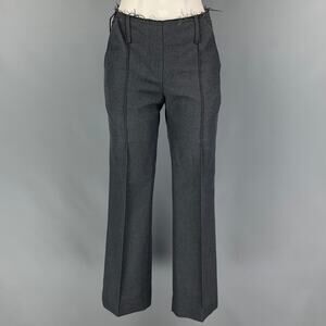 ROKH Size S Grey Twill Raw Edge Dress Pants